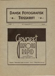 Billede af bogen Dansk fotografisk Tidsskrift 1940
