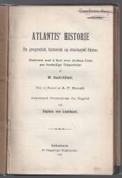 Billede af bogen Atlantis' Historie. En geografisk, historisk og etnologisk Skitse