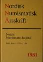 Billede af bogen Nordisk Numismatisk Årsskrift 1981 (Nordic Numismatic Journal).