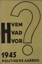 Billede af bogen HVEM HVAD HVOR 1945 POLITIKENS AARBOG
