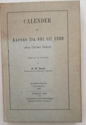 Billede af bogen  Calender for Aarene fra 601 til 2200 efter Christi Fødsel