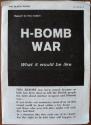Billede af bogen H-BOMB WAR  What it would be like. Report to the Nation