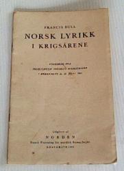 Billede af bogen Norsk Lyrikk i Krigsårene