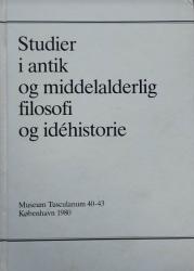 Billede af bogen Studier i antik og middelalderlig filosofi og idéhistorie - Museum Tusculanum 40-43.