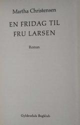 Billede af bogen En fridag til Fru Larsen - roman